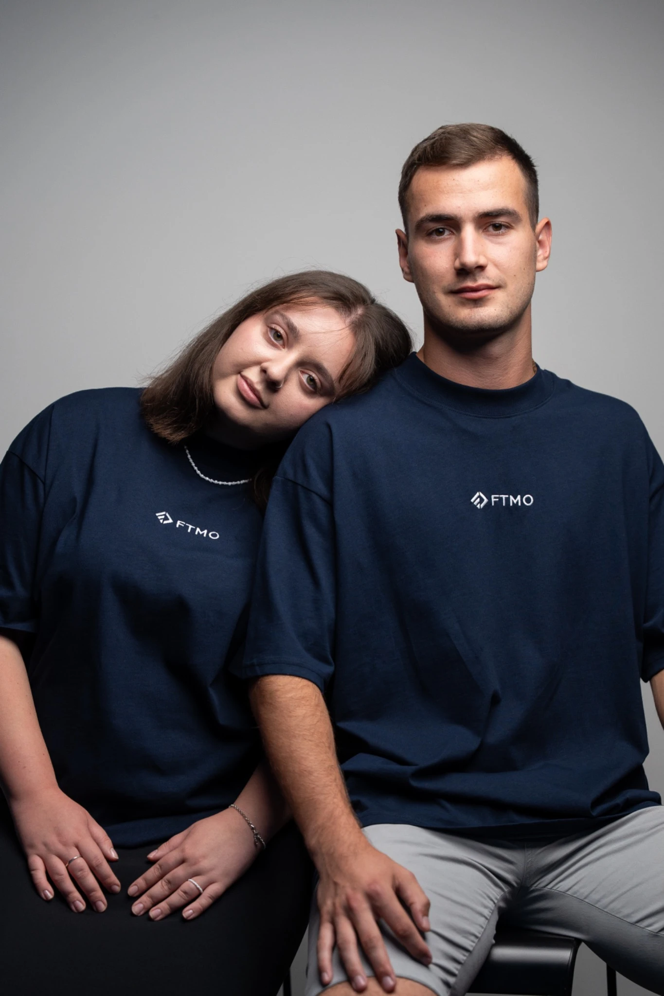 FTMO embroidered logo T-shirt | Navy Blue